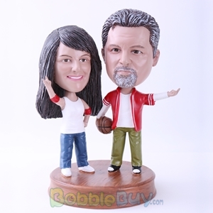 Picture of Couple Playing Basketball Bobblehead