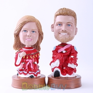 Picture of Red Costume Couple Bobblehead