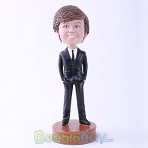 Picture of Black Suit Boy Bobblehead