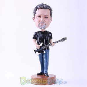 Picture of Black T-shirt Man Playing Guitar Bobblehead