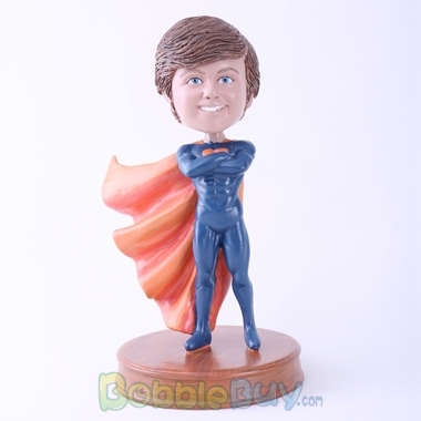 Picture of Blue Skin Superman Kid Bobblehead