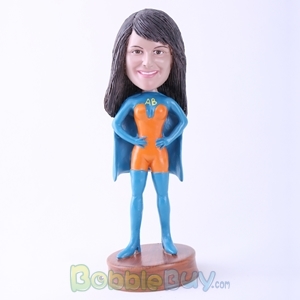 Picture of Blue Superhero Woman Bobblehead