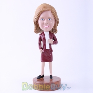 Picture of Brown Suit Woman Bobblehead