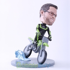 Picture of Cool Man Riding Motor Bobblehead