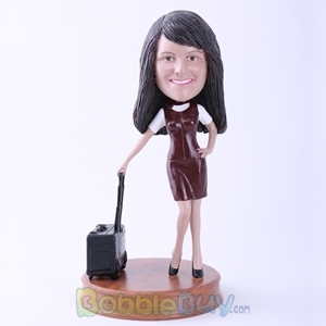 Picture of Flight Attendant with Case Bobblehead