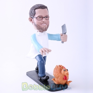 Picture of Man Killing Turkey Bobblehead