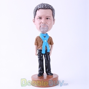 Picture of Man with Blue Scarf Bobblehead