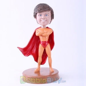 Picture of Orange Skin Superman Kid Bobblehead