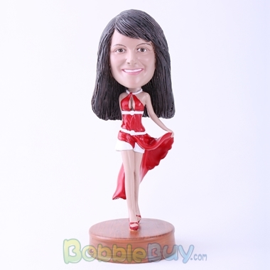 Picture of Red Dressed Hot Lady Bobblehead