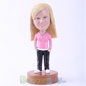 Picture of Woman Hands in Pockets Bobblehead