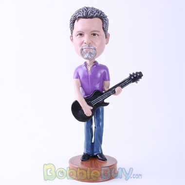 Picture of Purple T-shirt Man Playing Guitar Bobblehead