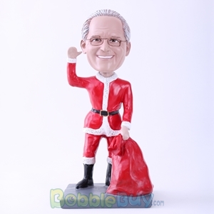 Picture of Santa Claus Saying Hi Bobblehead