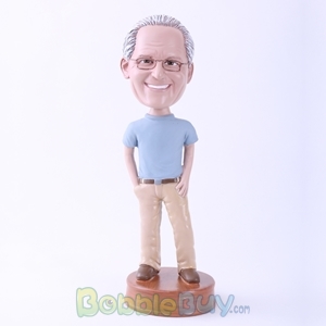 Picture of Smiling Casual Daddy Bobblehead