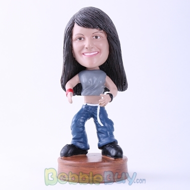 Picture of Woman Ready to Wrestle Bobblehead