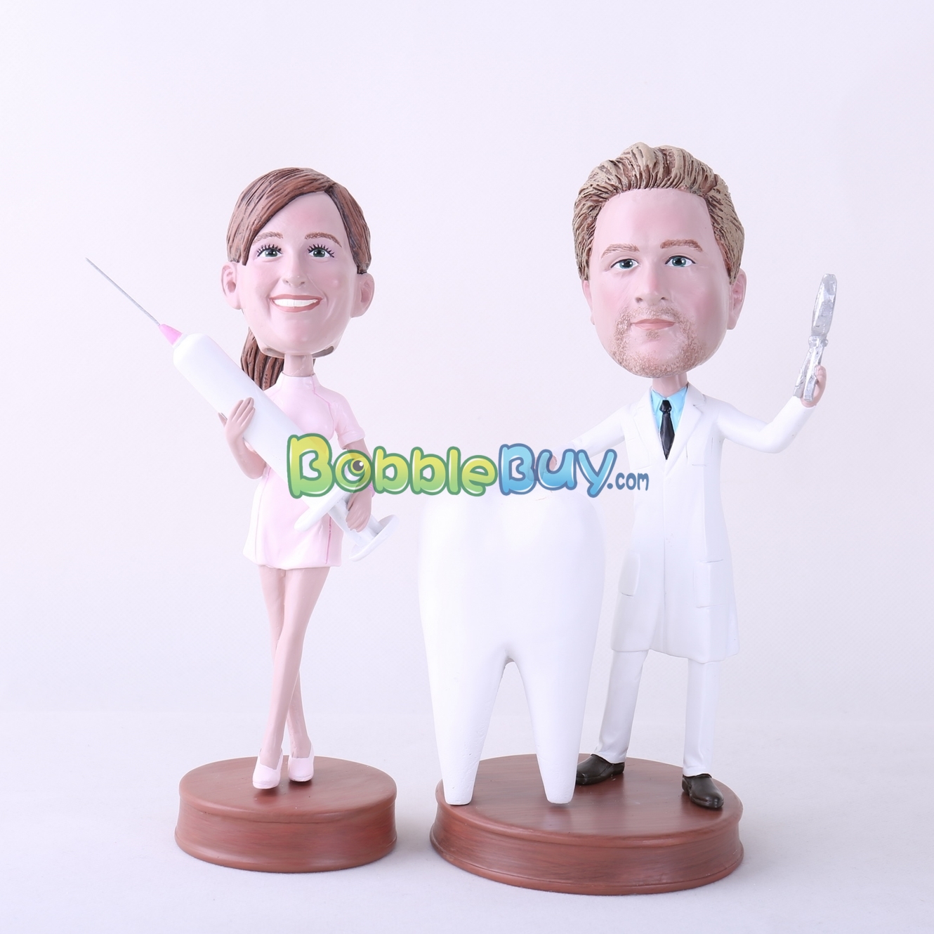 Male Dentist & Nurse Bobblehead BobbleBuy Custom Bobbleheads from 50