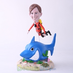 Picture of Scuba Diving Woman Bobblehead