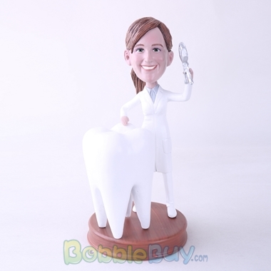 Picture of Female Dentist with Big Tooth Bobblehead