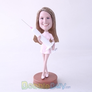 Picture of Nurse Holding Syringe Bobblehead