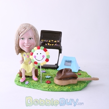 Picture of BBQ Theme Girl Bobblehead