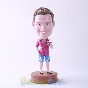 Picture of Casual Man Holding Ice Cream Bobblehead