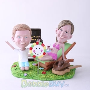 Picture of BBQ Theme Mother & Son Bobblehead