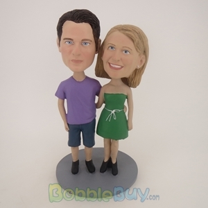 Picture of Arm Behind Each Other Couple Bobblehead