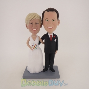 Picture of Arm Behind Each Other Wedding Couple Bobblehead