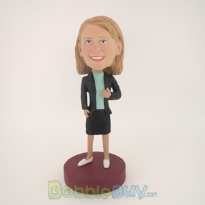 Picture of Black Jacket Woman Bobblehead