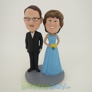 Picture of Black Suit Man And Bride Bobblehead