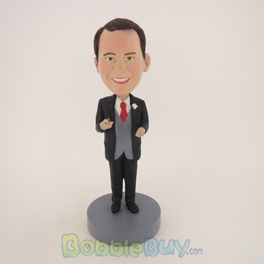 Picture of Business Man Having Cigar Bobblehead