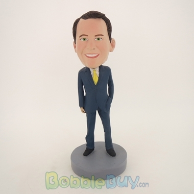 Picture of Business Man In Blue Suit Bobblehead
