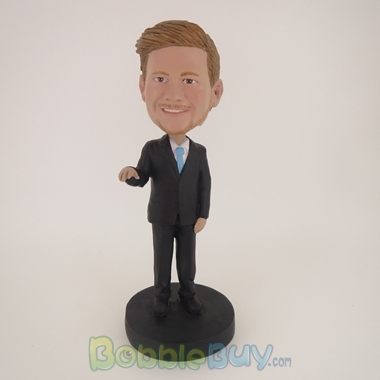 Picture of Business Man In Pure Black Bobblehead