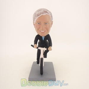Picture of Black Suit Man Riding Bicycle Bobblehead