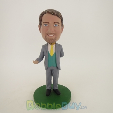 Picture of Business Man Inviting Bobblehead