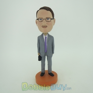 Picture of Business Man With A Case In Hand Bobblehead