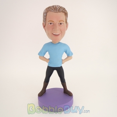 Picture of Casual Man Enjoying Excercising Bobblehead