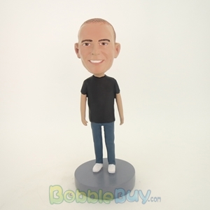 Picture of Casual Man In Black Shirt Bobblehead