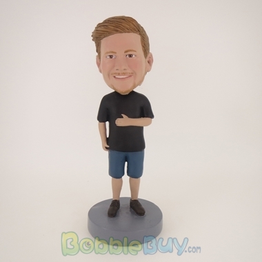 Picture of Casual Man In Black TShirt Bobblehead
