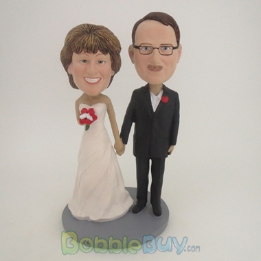 Picture of Hand In Hand Wedding Couple Bobblehead