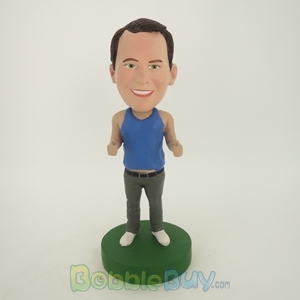 Picture of Casual Man In Blue Vest Bobblehead