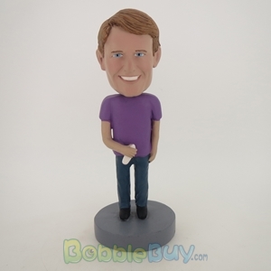 Picture of Cell Phone In Hand Man Bobblehead