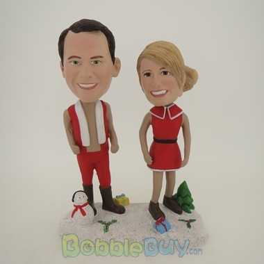 Picture of Happy Christmas Couple Bobblehead