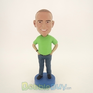 Picture of Casual Man In Light Green Bobblehead