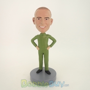 Picture of Casual Man In Pure Green Bobblehead
