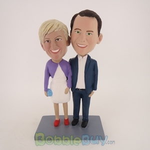 Picture of Man's Hand Behind Woman Couple Bobblehead
