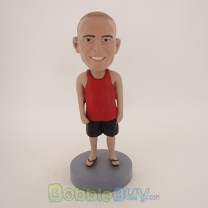 Picture of Casual Man In Red Shirt Bobblehead