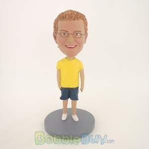 Picture of Casual Man In Yellow and Blue Bobblehead
