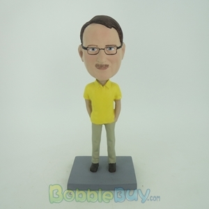 Picture of Casual Man In Yellow Short TShirt Bobblehead