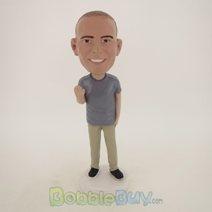 Picture of Casual Man Waving Goodbye Bobblehead