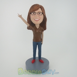 Picture of Brown Sleeves Woman Bobblehead